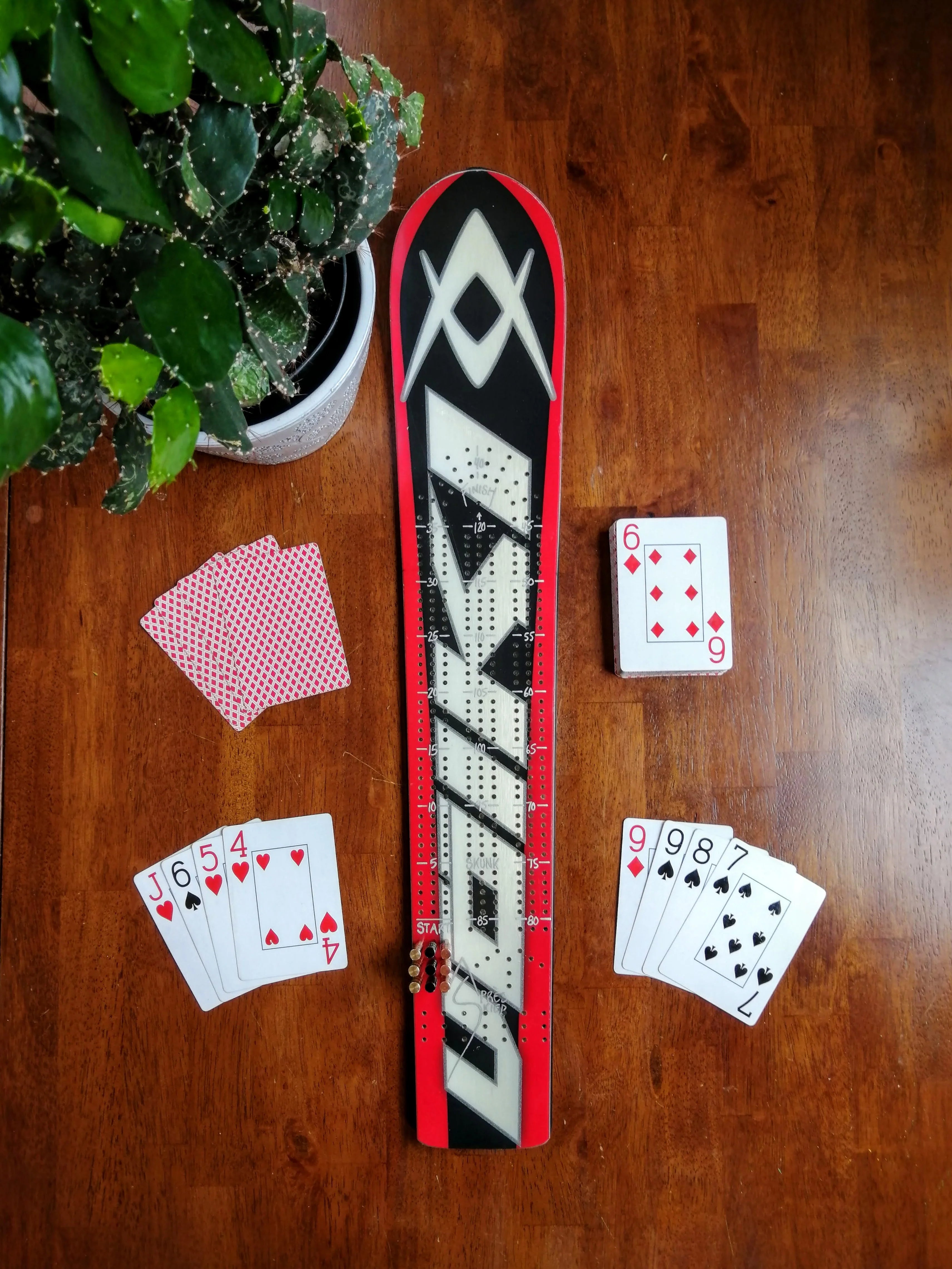 Race Ski Cribbage Boards