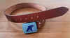 Ski Belt Buckle - Skiing Bear