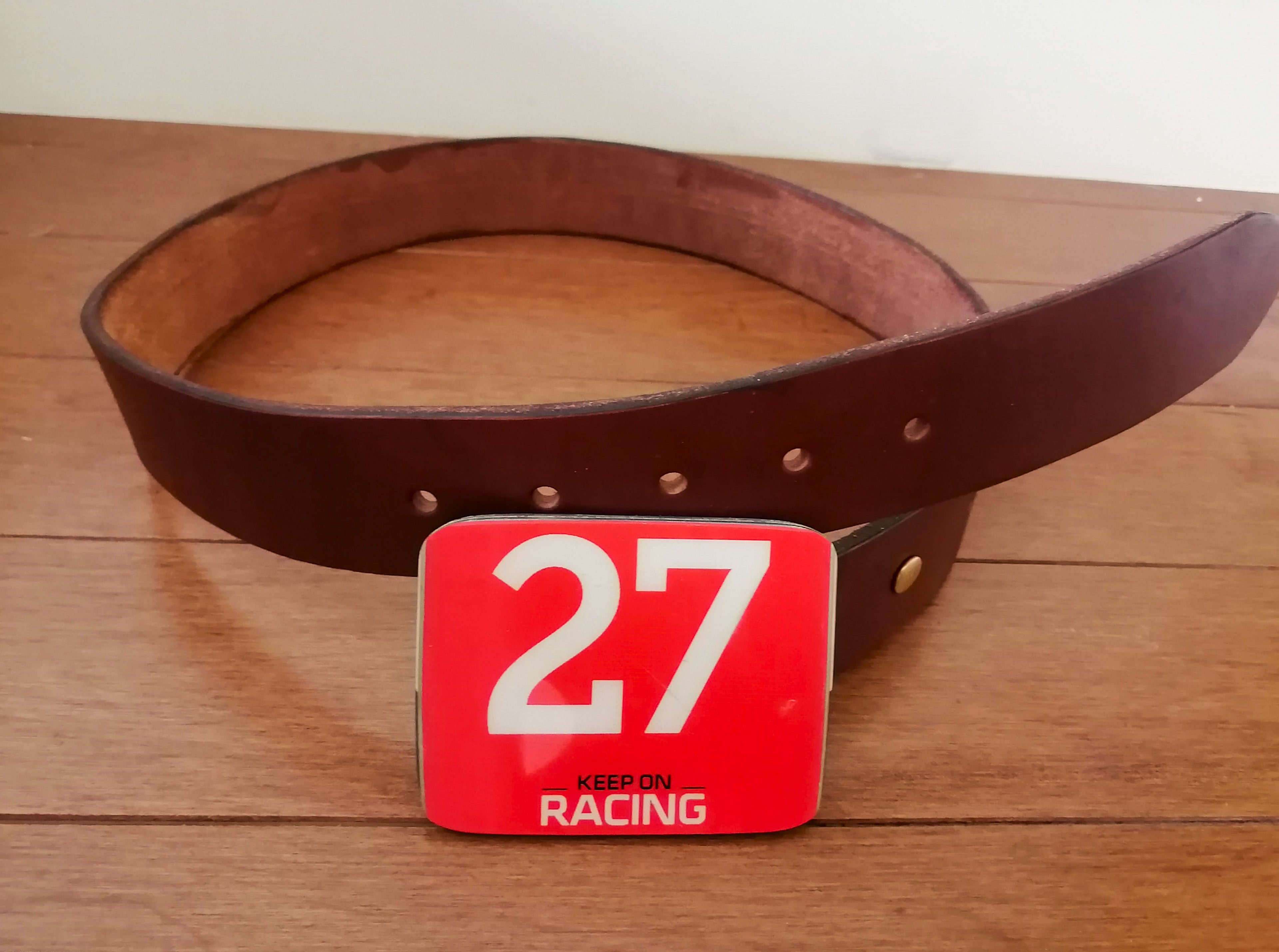 Ski Belt Buckle - 27 Keep on Racing