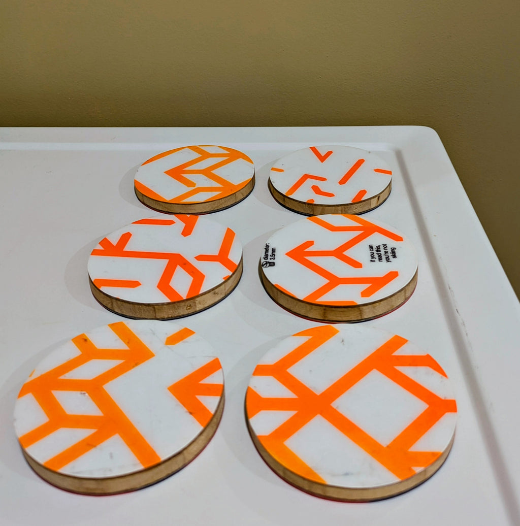 Black Crows (set of 6)- Ski Coasters