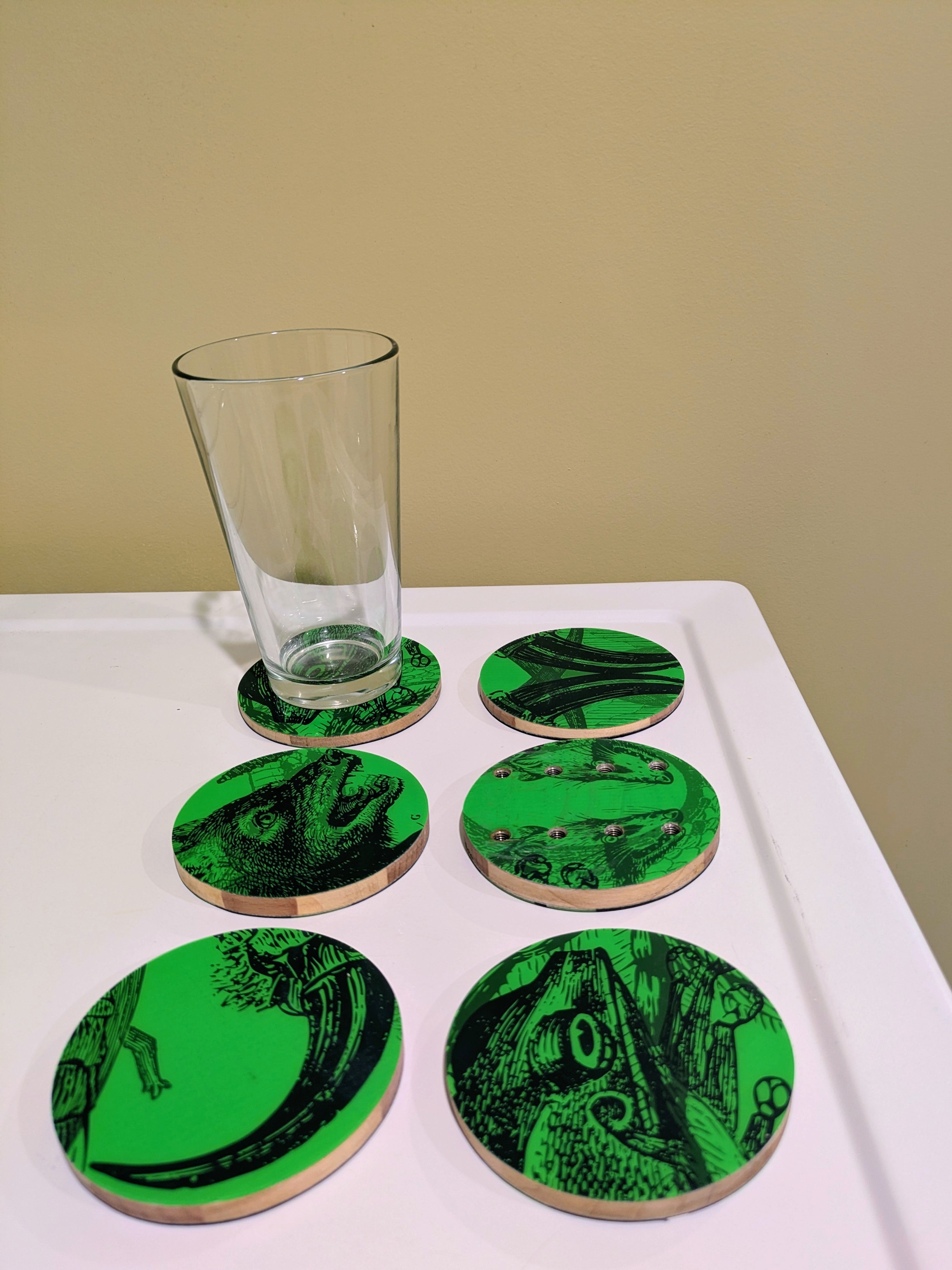 (set of 6)- Snowboard Coasters