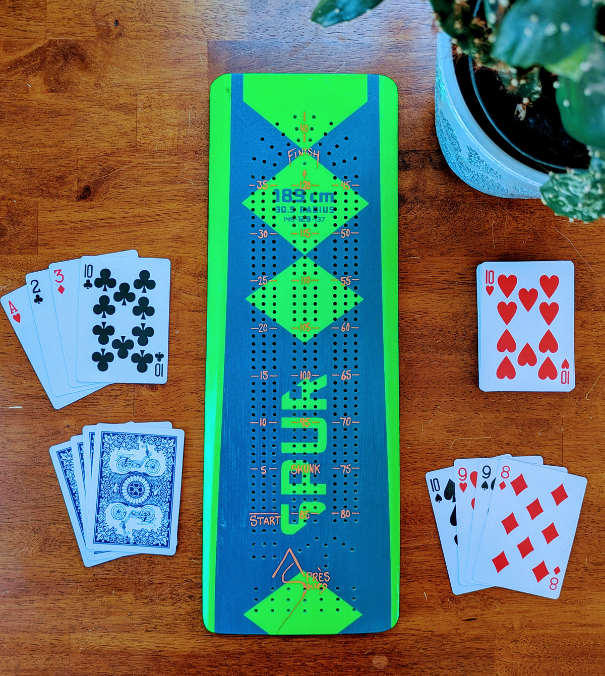 Blizzard Spur 189 - Ski Cribbage board