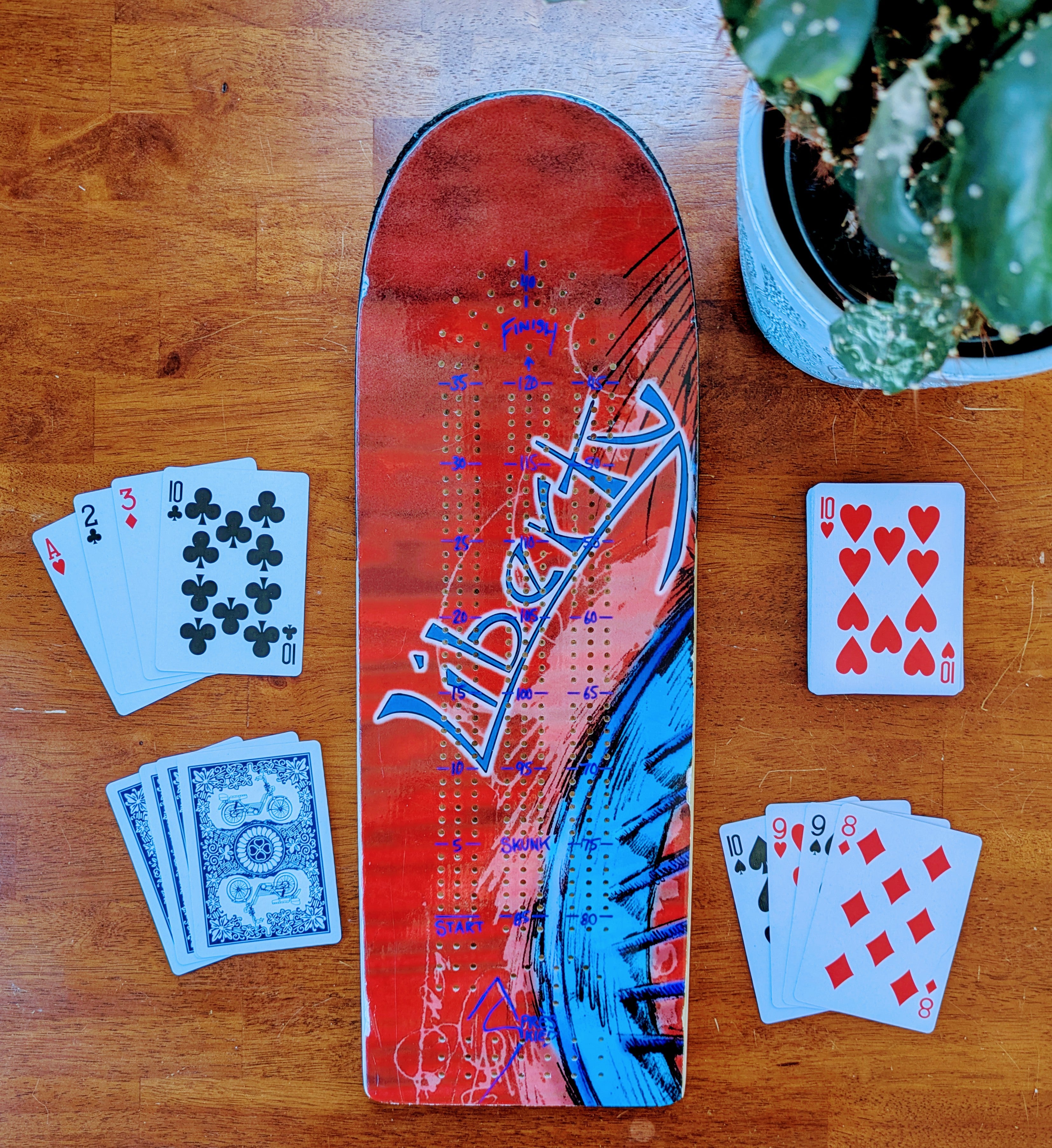 Liberty - Ski Cribbage board