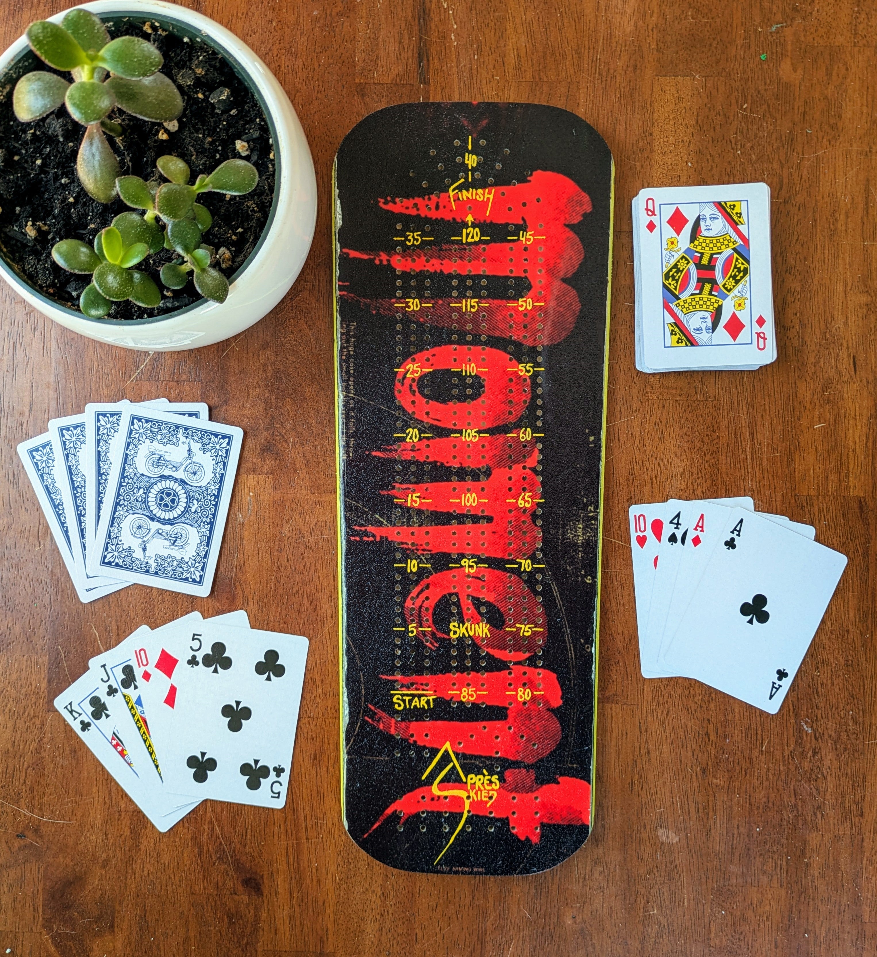 Moment - Ski Cribbage board