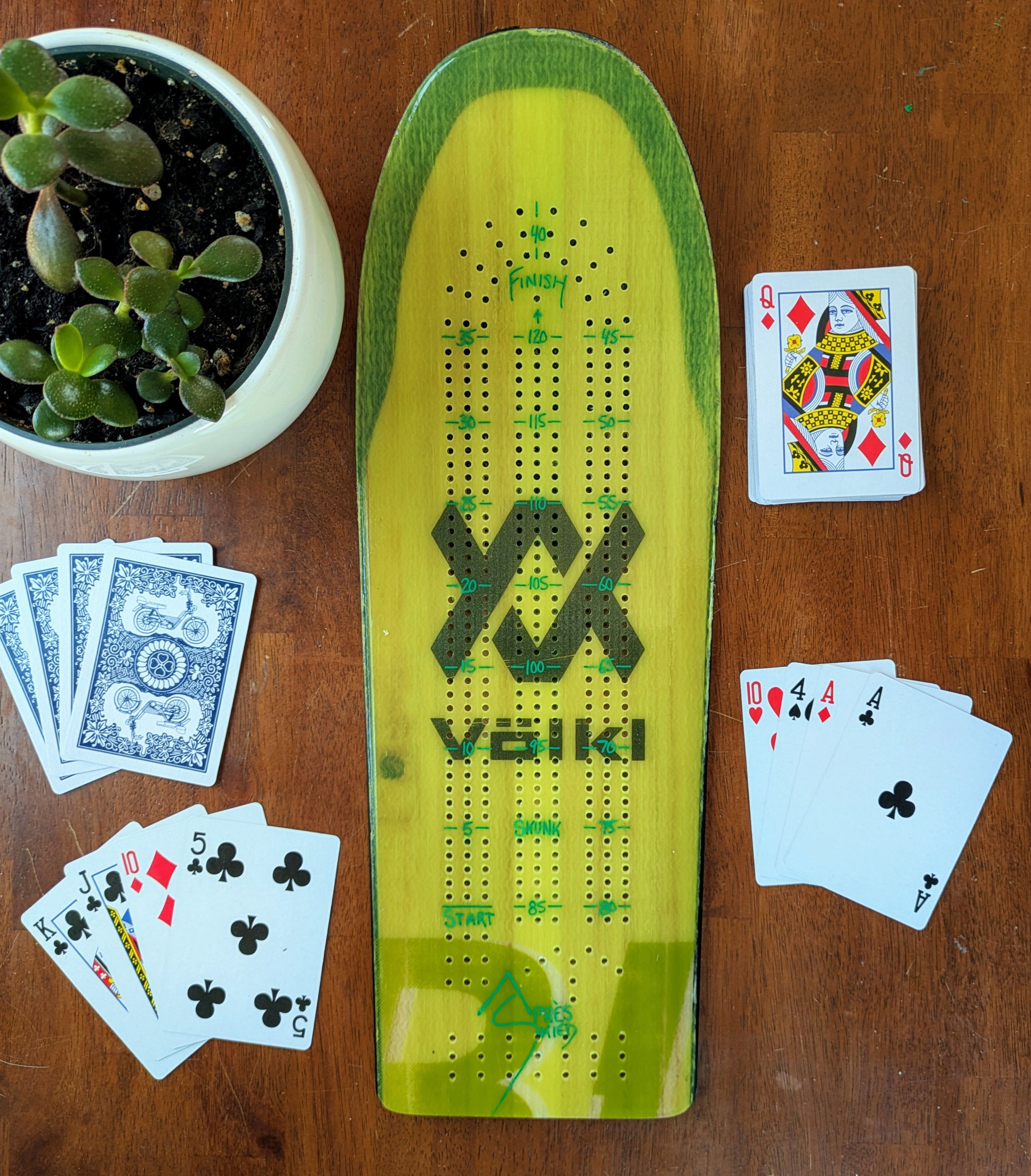 Volkl - Ski Cribbage board