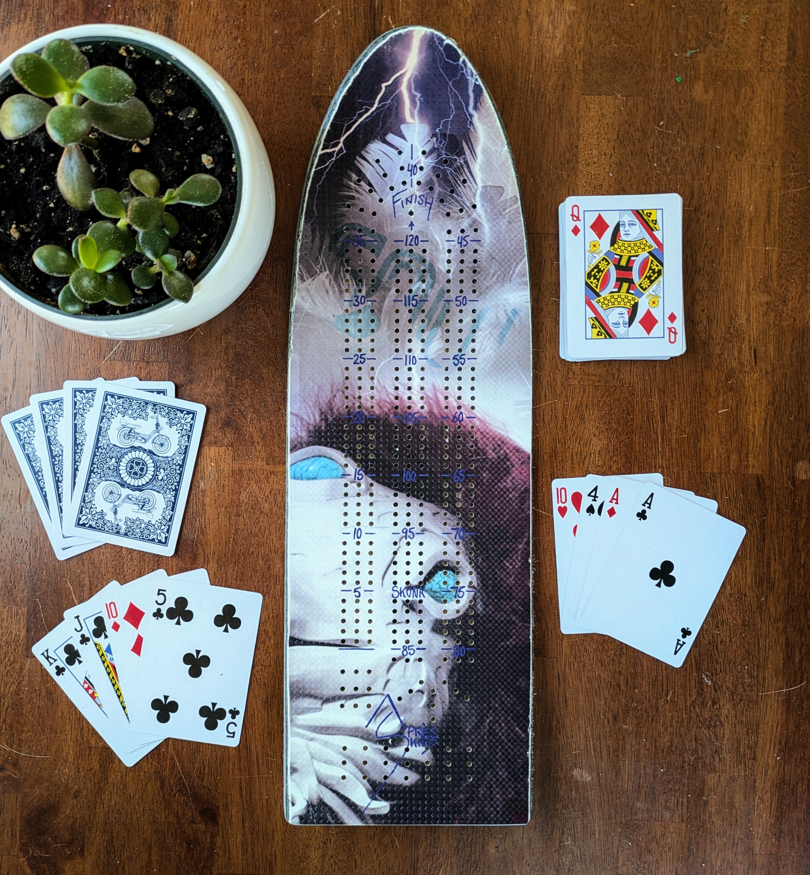 Icelantic - Ski Cribbage board
