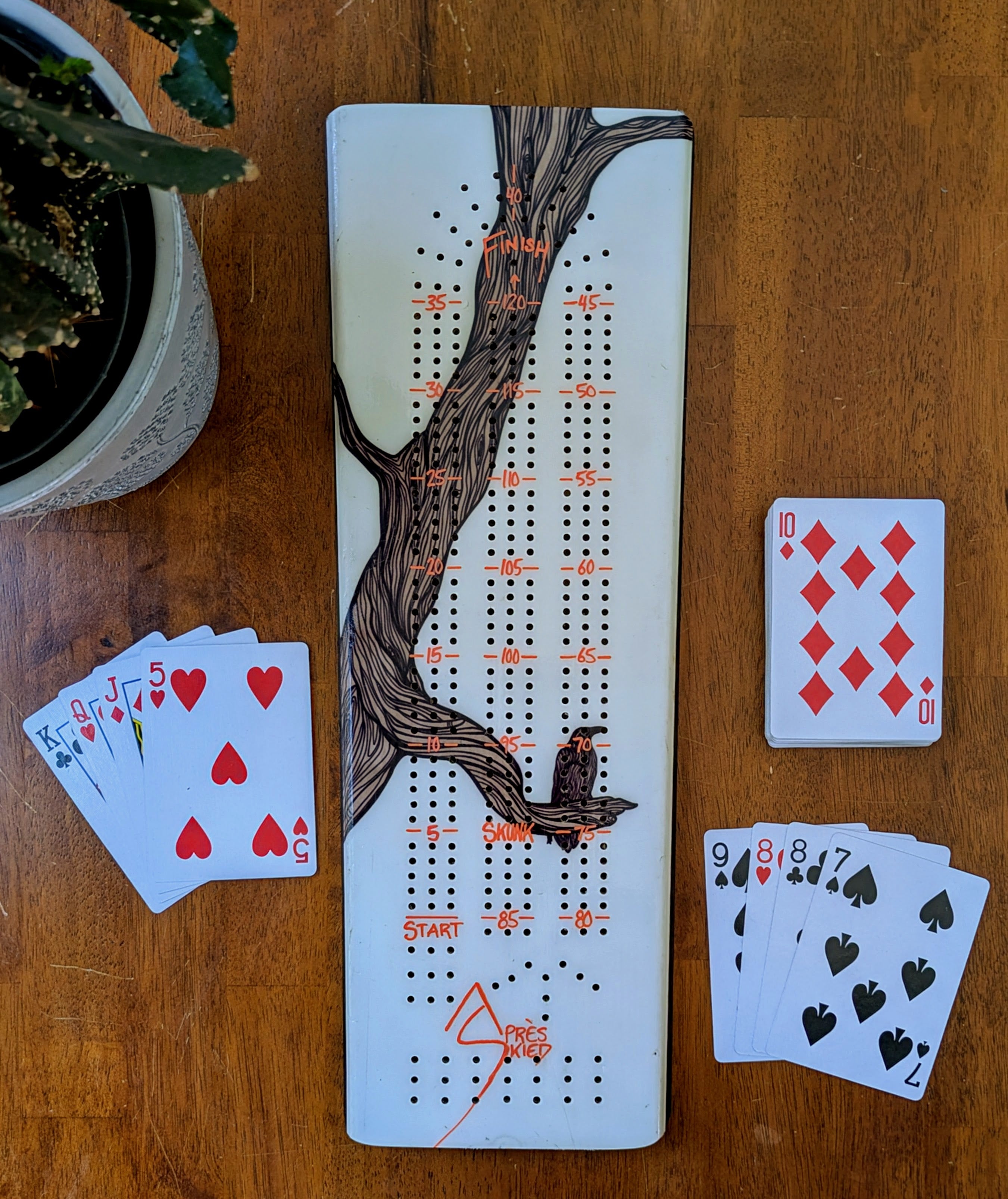 Atomic - Ski Cribbage board