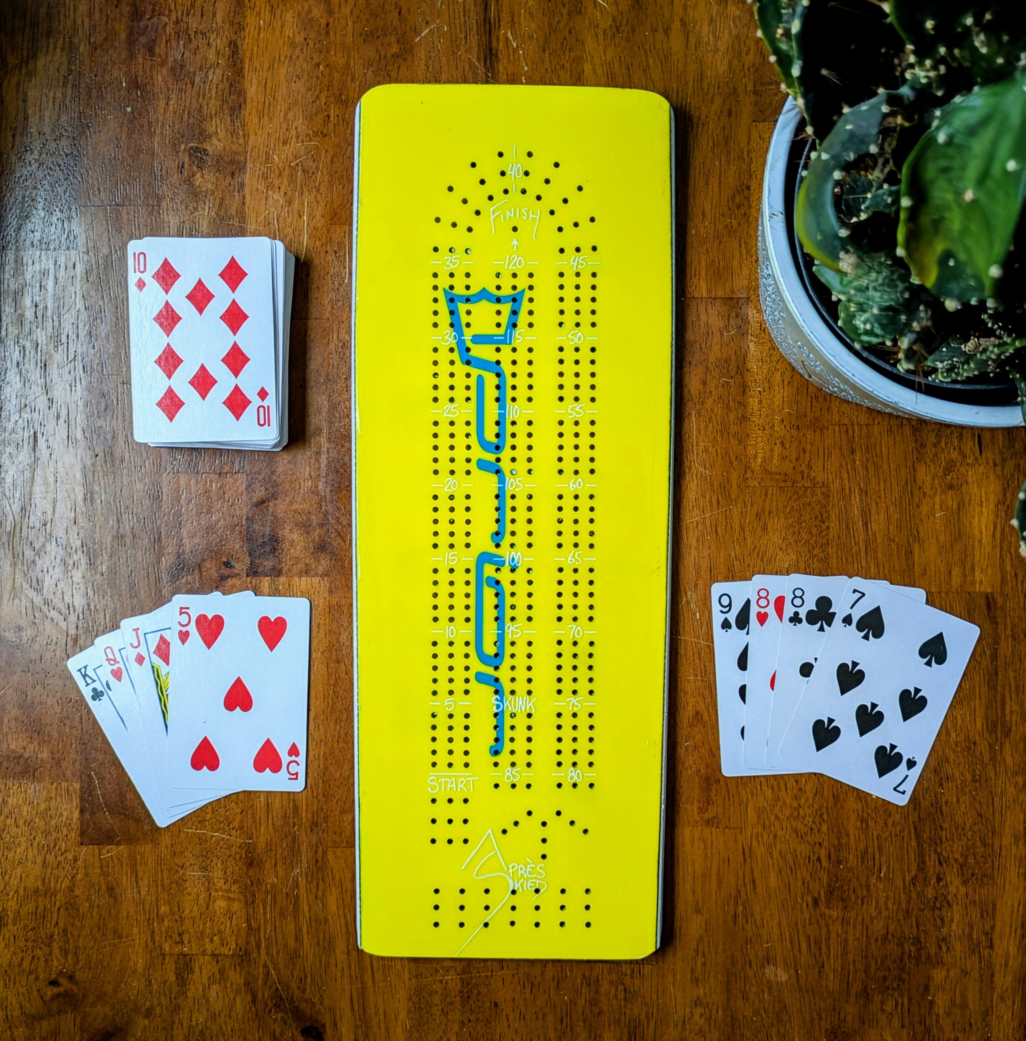 Prior - Ski Cribbage board