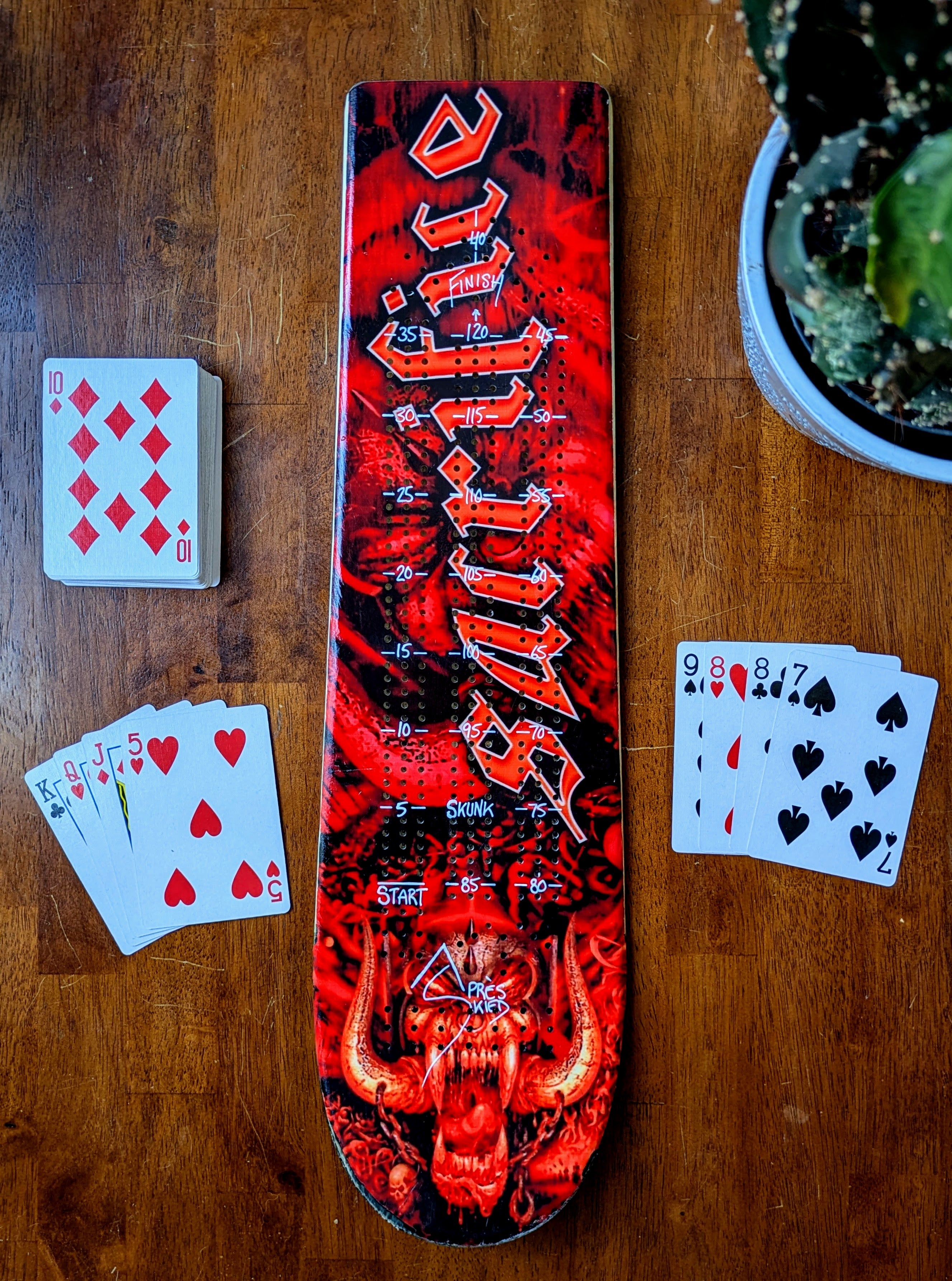 Sacrifice- Ski Cribbage board