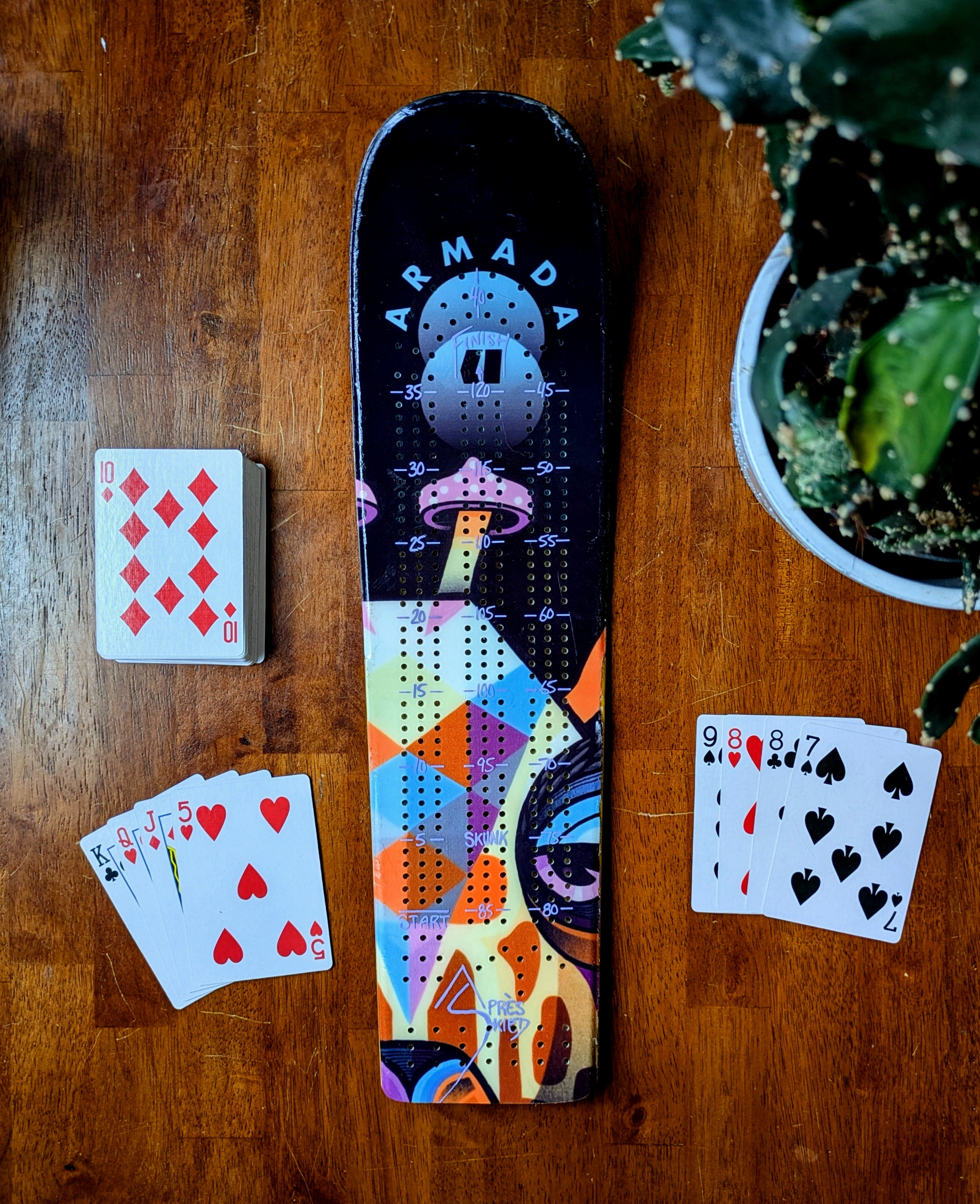 Armada - Ski Cribbage board