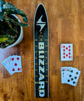 Blizzard - Skinny Ski Cribbage board