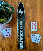 Blizzard - Skinny Ski Cribbage board