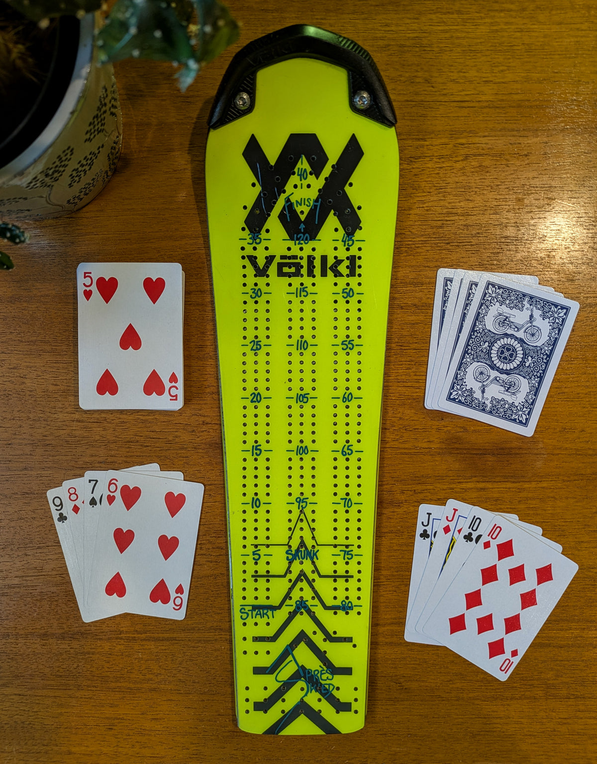 Volkl - Ski Cribbage board