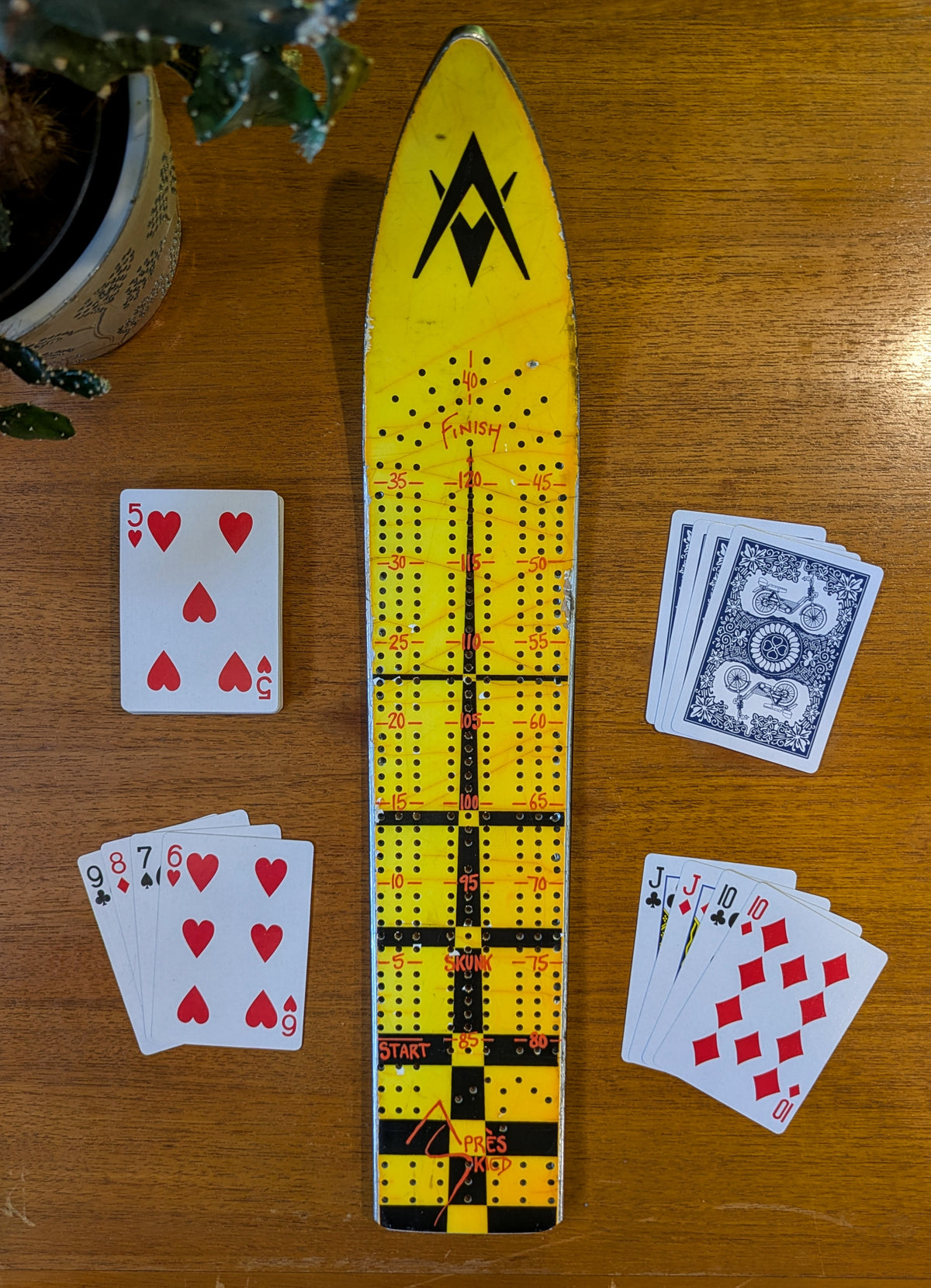 Volkl - Skinny Ski Cribbage board