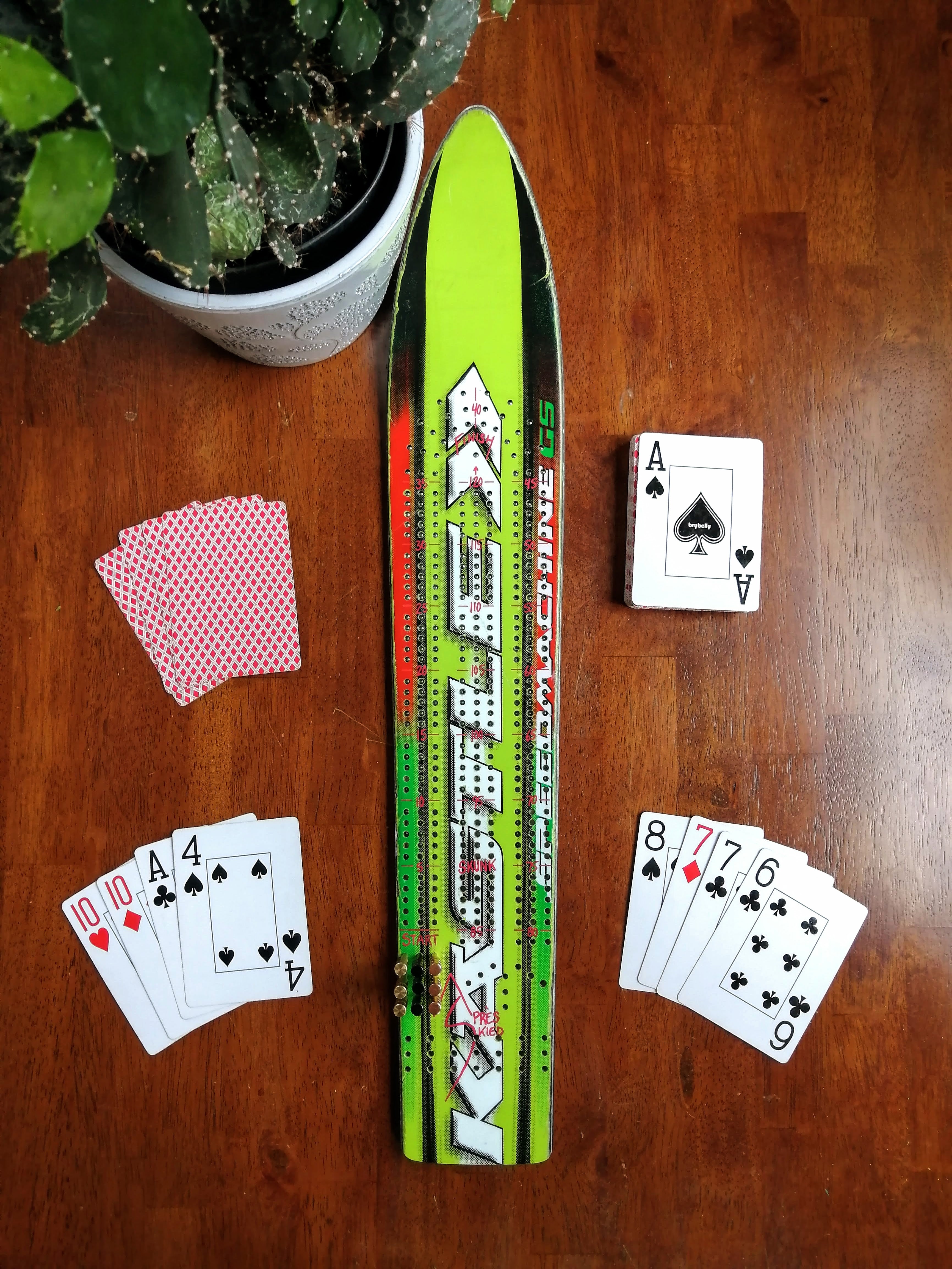 Kastle Speed machine- Race Ski Cribbage board