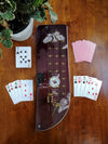 Prior Split-board Cribbage Board - Moths