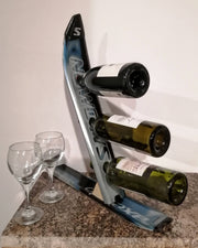 Ski Wine Rack - Salomon blue